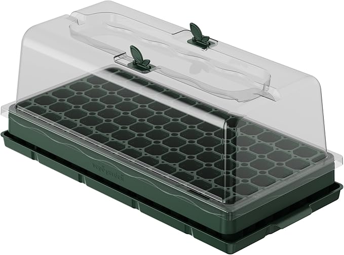 Vego garden Germination Cell Bundle 10" x 20" 76 Cells Stackable Seed Starter Germination Tray with Seedling Humidily Dome