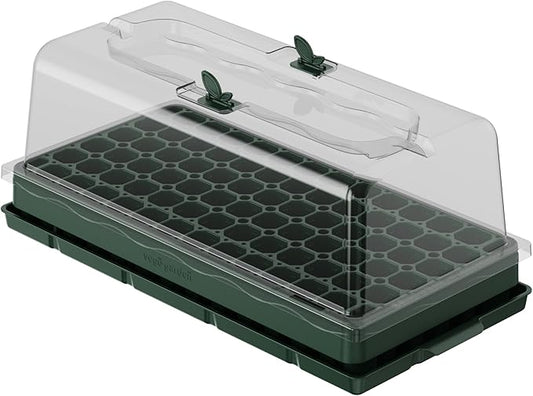 Vego garden Germination Cell Bundle 10" x 20" 76 Cells Stackable Seed Starter Germination Tray with Seedling Humidily Dome