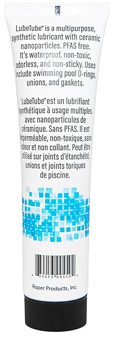 LubeTube 4oz – Multipurpose Synthetic Grease for Pool Equipment, Plumbing Fixtures, RV Toilets, Marine Systems, Machinery & Household Use – PFAS-Free, Food-Grade, Ceramic-Enhanced – Made in USA