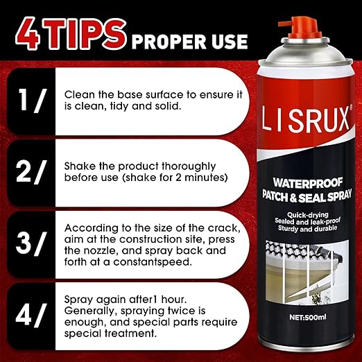 Waterproof Patch & Seal Rubberized Sealant Spray, 17 oz (3 Pack) White, Liquid Rubber Sealant to Seal Cracks, Leak Stopper Rubber Spray Perfect for Gutters, Wood, Campers, Roof Repair, Windows
