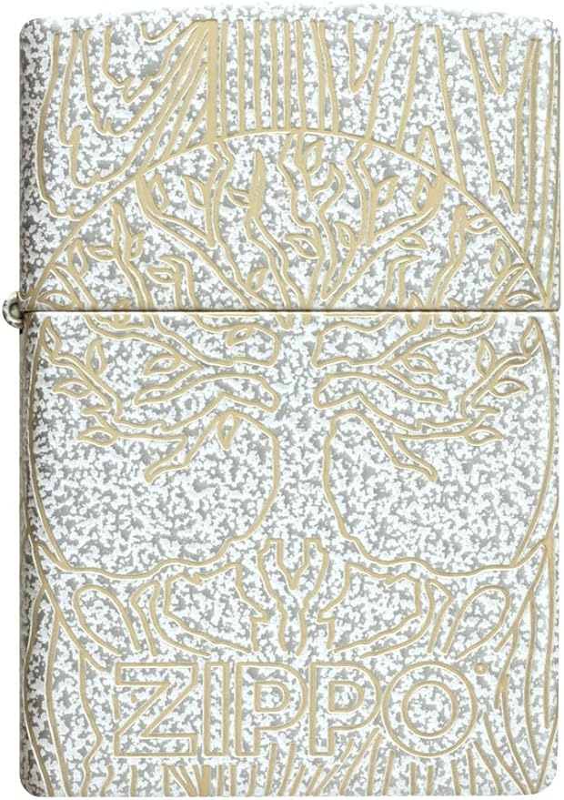 Zippo Tree of Life Woodgrain Design Glacier Pocket Lighter