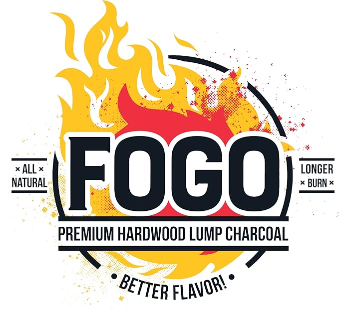 FOGO Premium Hardwood Lump Charcoal 35 Pound Bag, Fogostarters Natural Fire Starters and Blazaball Bundle