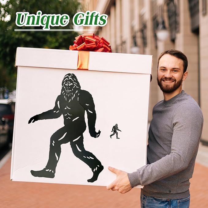 7.4ft Bigfoot Outdoor Decor Metal Big Foot Sasquatch Gifts for Men Women Dad Bigfoot Silhouette Statues for Garden, Outside, Yard Art, Patio, Yard Display, Forests, Lawn Decorations