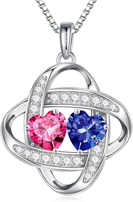 Iefil Christmas Gifts for Women - 925 Sterling Silver Love Knot Necklace, Anniversary Birthday Jewelry Gifts for Wife Girlfriend Mom