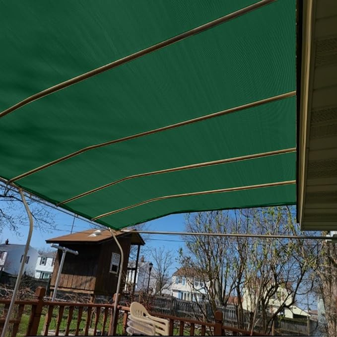 4'x25' Dark Green Privacy Fence Screen, 100% Solid Non-See-Through Privacy Fence Panel, Garden Privacy Fence, Full Privacy for Balcony, Backyard,Porch, Railing and Pool
