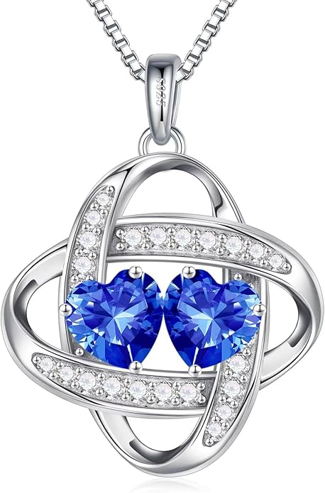 Iefil Christmas Gifts for Women - 925 Sterling Silver Love Knot Necklace, Anniversary Birthday Jewelry Gifts for Wife Girlfriend Mom