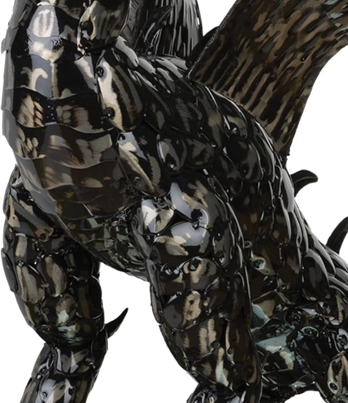 Regal Art & Gift Dragon Metal Statue – Indoor Outdoor Decorative Sculpture for Home & Garden Décor, Weather-Resistant Yard Art Figure for Patio, Lawn, Pewter