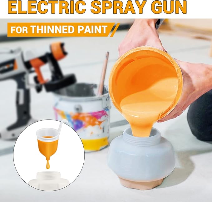 Paint Sprayer - BATAVIA HVLP Electric Spray Paint Gun, 1200ml High Capacity Container Easy to Clean, 4 Nozzles and 3 Patterns, for Furniture, Cabinets, Fence, Walls, Door, Garden Chairs etc
