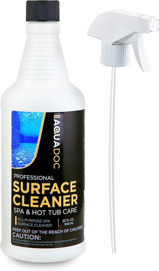 Hot Tub Cleaner Spray 32oz - Spa Surface Cleaner for Hot Tub Chemical Made in The USA - AquaDoc