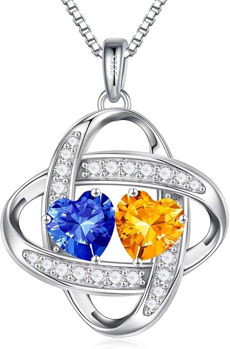 Iefil Christmas Gifts for Women - 925 Sterling Silver Love Knot Necklace, Anniversary Birthday Jewelry Gifts for Wife Girlfriend Mom