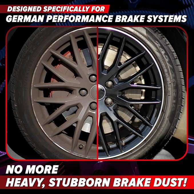 Carfidant Rim Reactor Wheel and Rim Cleaner Spray - Removes Brake Dust & Grime - Safe for BMW, Mercedes, Audi, VW & Porsche - No Scrub, pH Neutral, Non-Acidic Tire Cleaner - 16 fl oz