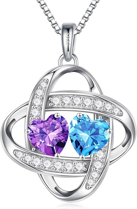 Iefil Christmas Gifts for Women - 925 Sterling Silver Love Knot Necklace, Anniversary Birthday Jewelry Gifts for Wife Girlfriend Mom