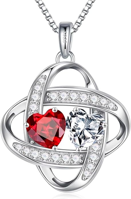 Iefil Christmas Gifts for Women - 925 Sterling Silver Love Knot Necklace, Anniversary Birthday Jewelry Gifts for Wife Girlfriend Mom
