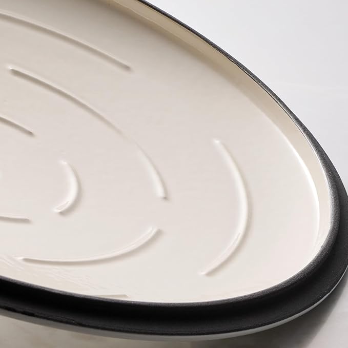 Tramontina Bestow Enameled Cast Iron Skillet with Lid, 12-inch Frying Pan, Latte with Gold Knob
