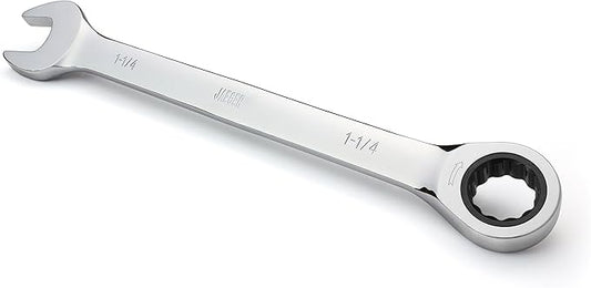 Jaeger 1-1/4 Inch Ratchet Wrench with 135-Tooth Ratcheting Precision and Hardened, Polished Steel for Projects with Tight Spaces