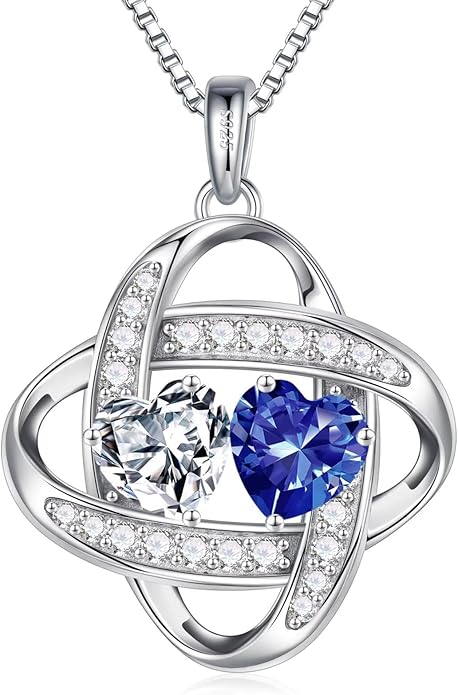 Iefil Christmas Gifts for Women - 925 Sterling Silver Love Knot Necklace, Anniversary Birthday Jewelry Gifts for Wife Girlfriend Mom
