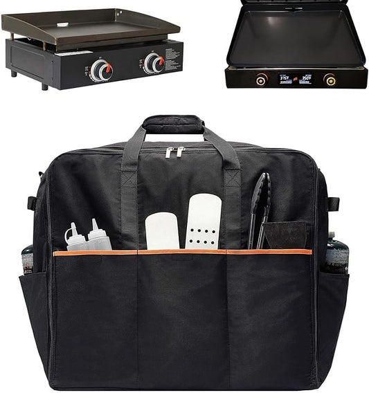 NOELIFE Padded Carry Bag for Blackstone 22 inch Tabletop Griddle without Hood, Compatible with Blackstone 22" Electric Grill, 600D Water-resistant Outdoor BBQ Carrying Case for Model 1666 (Bag Only)