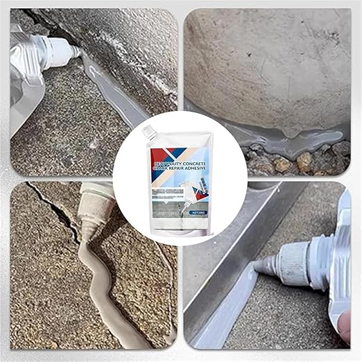 Concrete Gaps and Crack Filler, Self Leveling Sealant for Walkway, Floor Driveway Joint Repair Usage, Quick Drying Elastic Concrete Sealerr, for Indoor Outdoor Surfacce Restoration