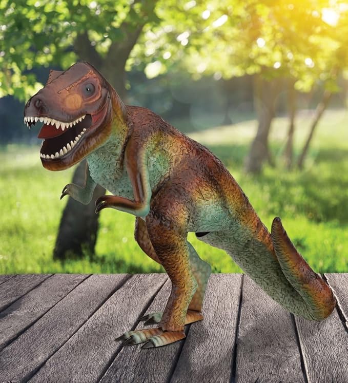 Regal Art & Gift Dinosaur Metal Statue – Indoor Outdoor Decorative Sculpture for Home & Garden Décor, Weather-Resistant Yard Art Figure for Patio, Lawn, Tyrannosaurus