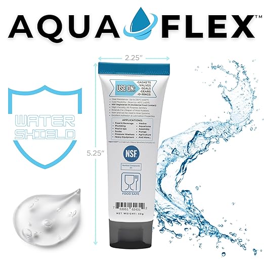 Aqua Flex Premium Silicone Lubricant Grease | NSF Registered Food Grade | Versatile Lube Solution for Pool & Spa, O-Rings, Gaskets, Pumps, Filters, Valves, Marine, Scuba, Automotive, and More