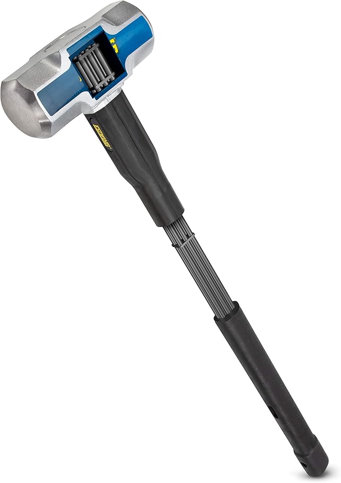 Estwing 8 lb Soft Face Sledge Hammer - 30" Indestructible Handle, Shock-Absorbing Grip, Overstrike Resistant
