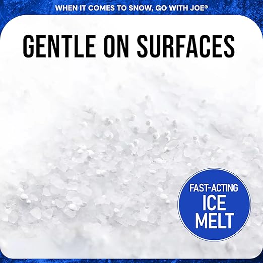Snow Joe Snow & Ice Melter, Calcium Chloride Blend Pellets, Non-Staining Melt, 20 Lb Bag - Deicer and Remover for Driveway, Concrete, Sidewalk, and Outdoor Spaces