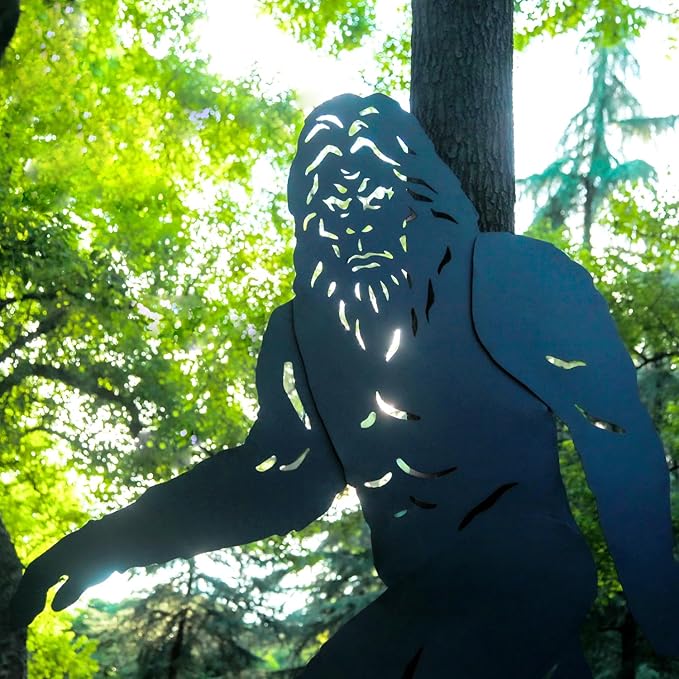 7.4ft Bigfoot Outdoor Decor Big Foot Sasquatch Gifts for Men/Dad/Women Metal Bigfoot Silhouette Statues for Yard Decor, Garden Decor, Yard Art, Forests, Yard Display, Lawn Decorations