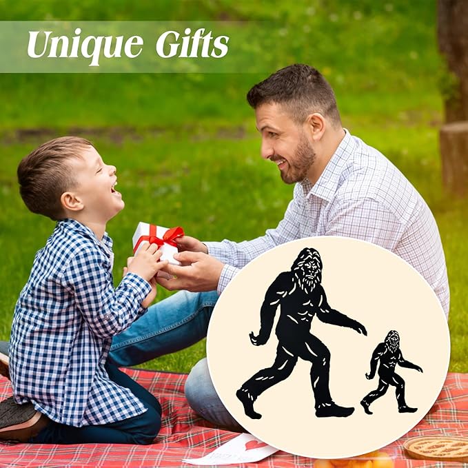 15.8 inch Bigfoot Outdoor Decor Big Foot Sasquatch Gifts for Men/Dad/Women Metal Bigfoot Silhouette Statues for Yard Decor, Garden Decor, Yard Art, Forests, Yard Display, Lawn Decorations