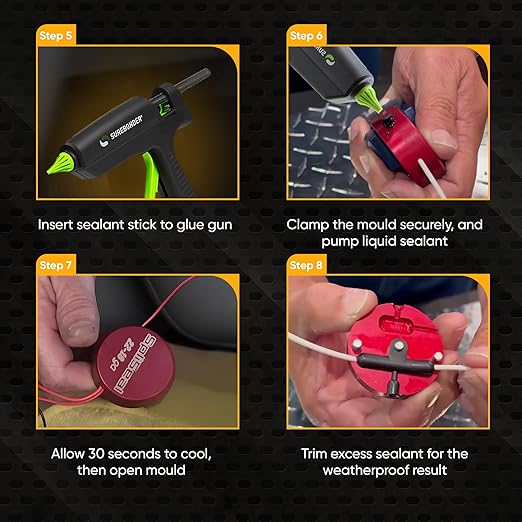 Starter Wiring Sealing Kit - Economical All-in-One Kit with 80W Glue Gun,1 Mould
