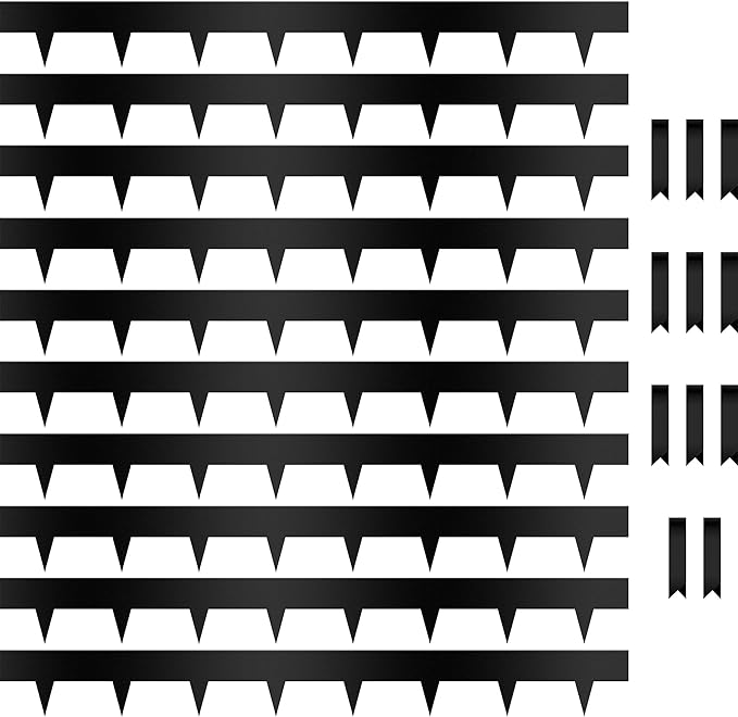 Worth Garden 10-Pack Galvanized Steel Landscape Lawn Edging - 4.5in H Black Powder Coated Bendable Metal Strips - Hammer-in Edging Border w/ 11 Clips - Yard Pathway Divider (33Ft Total)
