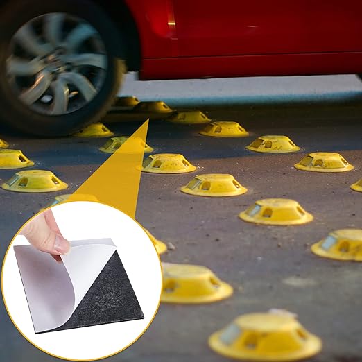 Gueevin 20 Pcs Adhesive Pads for Road Reflectors 4 Inch Driveway Reflector Markers Tape Adhesive Pad for Street Pavement Asphalt, Industrial Grade Glue for Markers