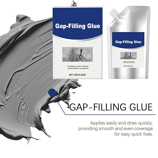 Waterproof Sealant, Efficient Crack Repair Solution, 100g, Invisible Caulking Glue, Concrete Crack Filler, Water and Heat Resistant, for Driveways, Walkways, Patios, Floors, Brick Walls, Tiles