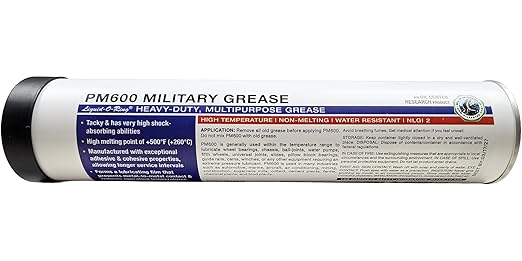 PM600 Multi-Purpose Grease for Bearings, Open Gears, and More (14oz) – Water-Resistant, High Temperature and Shock Absorption Rating, Made in The USA