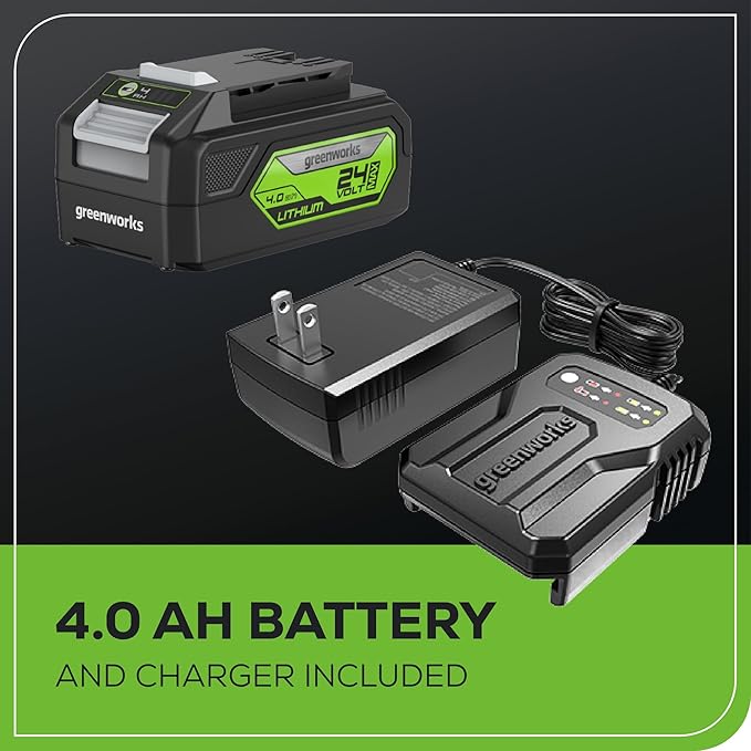 Greenworks 24V Brushless Cordless 3in. x 18in. Belt Sander Kit with Dust Bag and 60 Grit Sandpaper, Portable Battery Powered Belt Sander with 4Ah Battery and Charger
