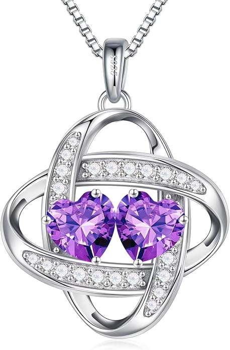 Iefil Christmas Gifts for Women - 925 Sterling Silver Love Knot Necklace, Anniversary Birthday Jewelry Gifts for Wife Girlfriend Mom
