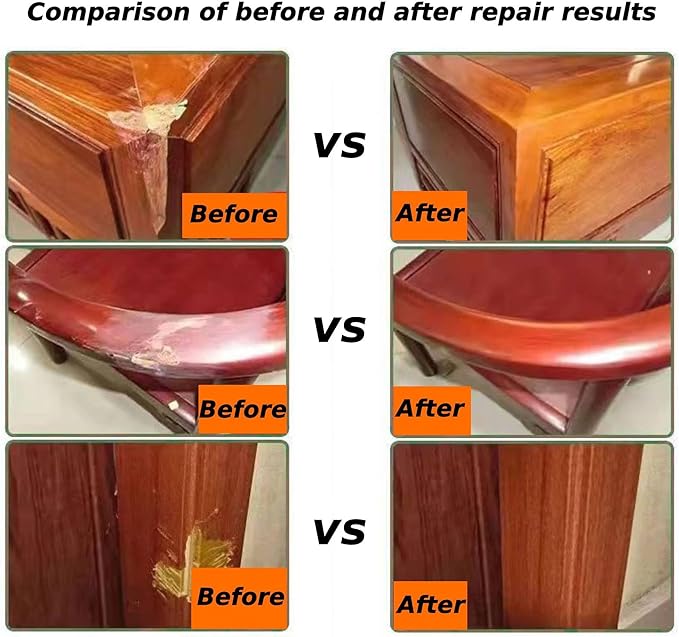Wood Filler Putty,9.87 Ounce Wood Filler Stainable and Paintable,Walnut Wood Putty,Wood Repair Kit for Quickly Repair Any Breaks,Cracks,Chips and Defects in Wooden Furniture,Easy to Use and Sand