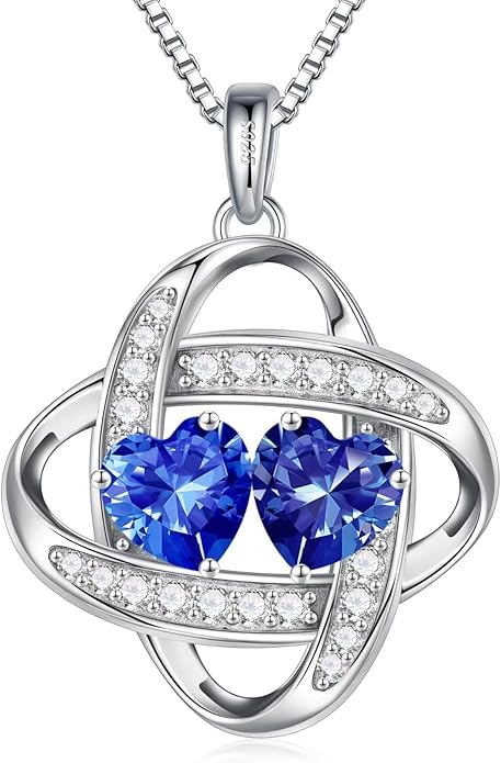 Iefil Christmas Gifts for Women - 925 Sterling Silver Love Knot Necklace, Anniversary Birthday Jewelry Gifts for Wife Girlfriend Mom