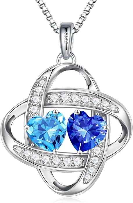 Iefil Christmas Gifts for Women - 925 Sterling Silver Love Knot Necklace, Anniversary Birthday Jewelry Gifts for Wife Girlfriend Mom