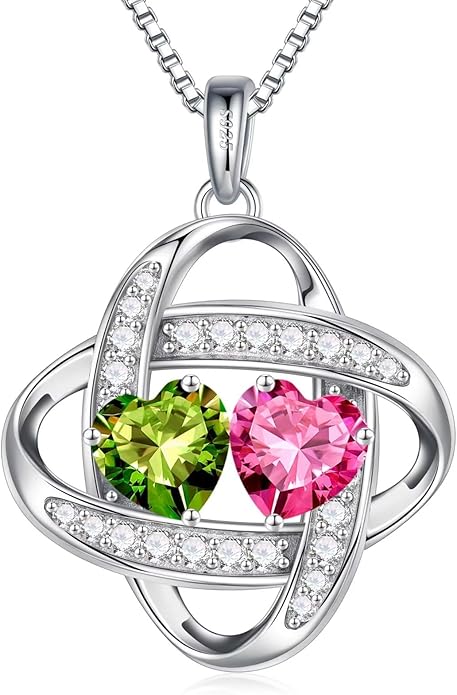 Iefil Christmas Gifts for Women - 925 Sterling Silver Love Knot Necklace, Anniversary Birthday Jewelry Gifts for Wife Girlfriend Mom