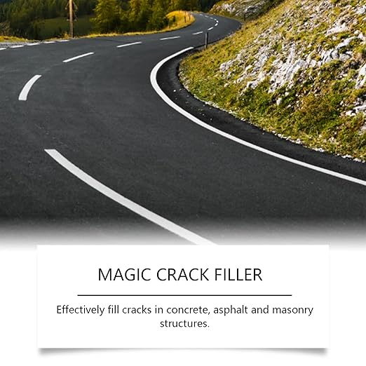 Crack Repair Filler, Easily Fixes Concrete Cracks in Driveways and Patios, Tool-Free Application, Clean & Residue-Free