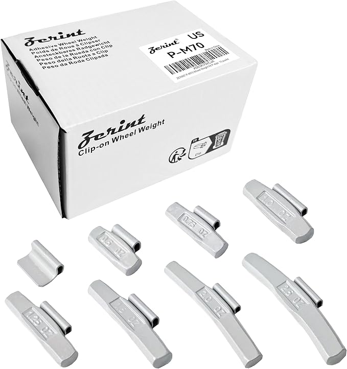 P-M70 Wheel Weight Kit P StyleGrey 70pcs/kit: 1/4oz 10pcs, 1/2oz 20pcs, 3/4oz 15pcs, 1oz 5pcs, 1 1/4oz 5pcs, 1 1/2oz 5pcs, 2oz 5pcs and 2 1/2oz 5pcs