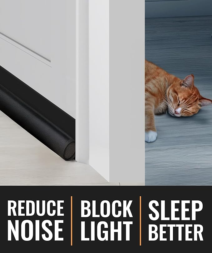 Everlasting Comfort One Sided Door Draft Stopper for Bottom of Doors - Quick Install Sound Proofing Strip Gap Filler, Cold Air & Noise Blocker Sweep for Home, Bedroom and Apartment- Fits 36" Doors