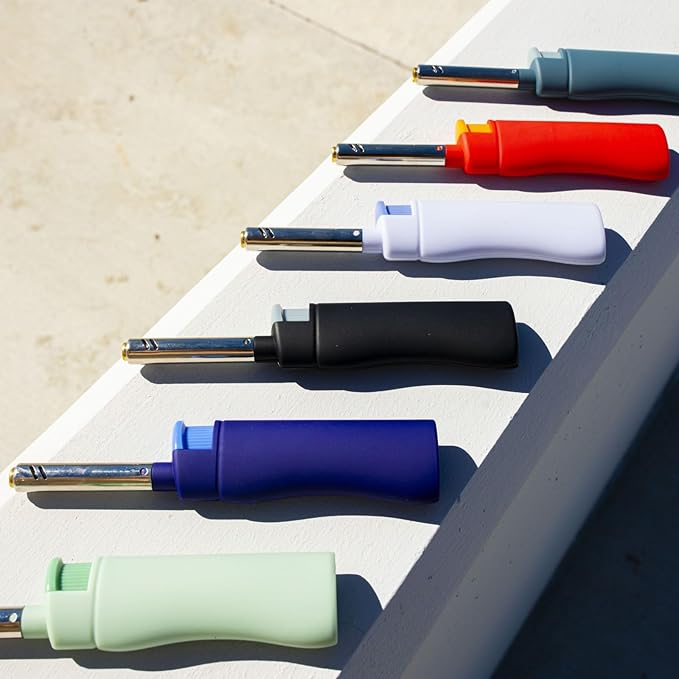 MK Lighter Candle Lighters, Windproof Flame, Ideal as Lighters for Candle, BBQ Lighters, Camping Lighters, Outdoor Lighters, Butane Refillable Lighters, Multipurpose Lighters (NBR-12PC)