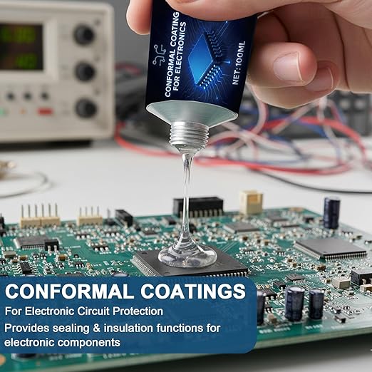 200ml Conformal Coating for Electronics, Silicone Conformal Coating Insulating Sealant, Waterproof & Heat Resistant, for Circuit Board and Component Protection