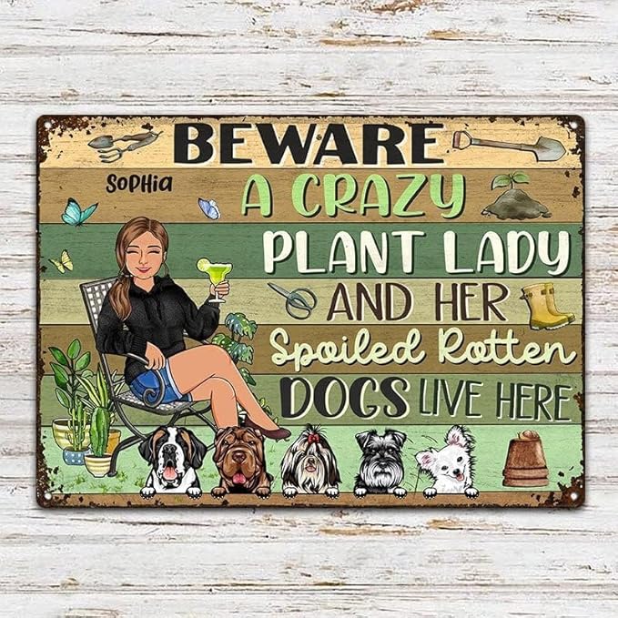 And Into The Garden I Go Gardening, Garden Sign, Personalized Custom Classic Metal Signs Garden Yard Wall Decorative Metal Sign (11)