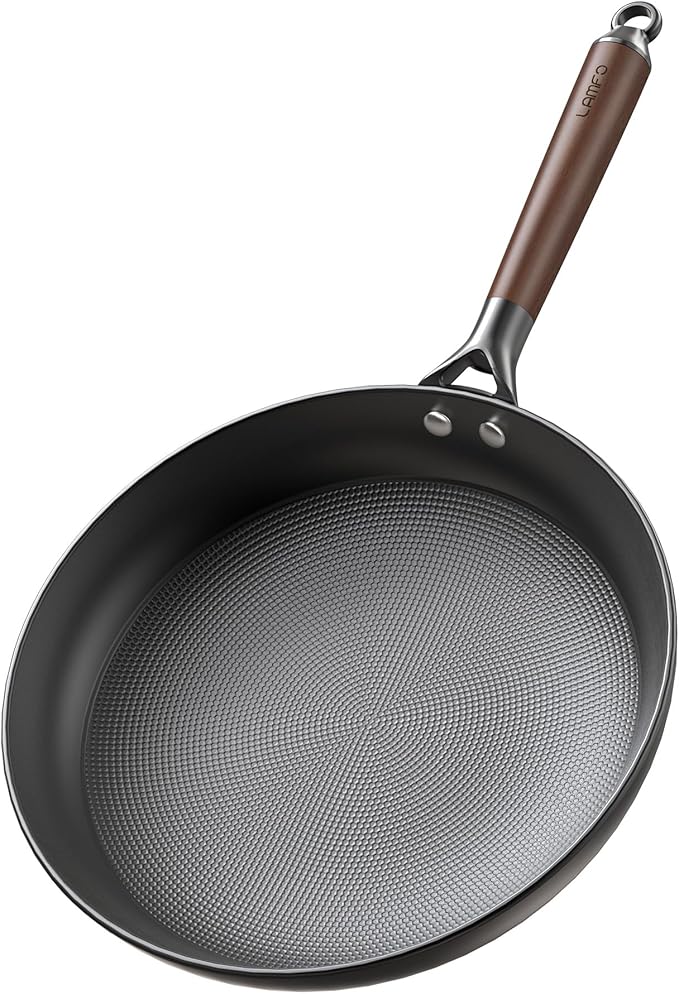 12" Cast Iron Skillets, Non-stick Frying Pans with Removable Handle & Non-Toxic Coating, Oven & Dishwasher Safe Nonstick Pan, Compatible with Gas, Electric, Induction Cooktops