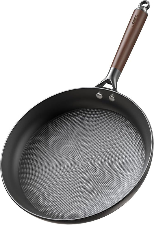 12" Cast Iron Skillets, Non-stick Frying Pans with Removable Handle & Non-Toxic Coating, Oven & Dishwasher Safe Nonstick Pan, Compatible with Gas, Electric, Induction Cooktops