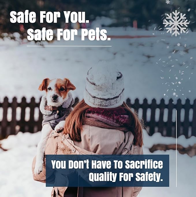 Pail - Calcium Chloride Pellets for Ice Melt - Fast-Acting & Safe on Surfaces - Ideal for Driveways, Sidewalks, and Entryways (8 Pound)