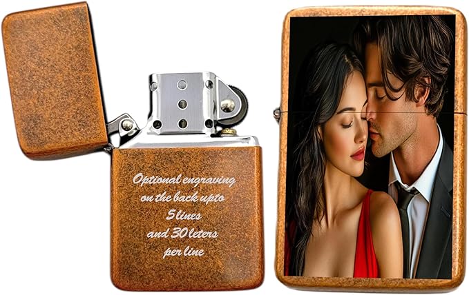 Custom s Infinity Lighter! Personalize Lighter with Your Photo or Logo! Customized - Christmas, Halloween & Valentines Day Gift (Antique Copper)
