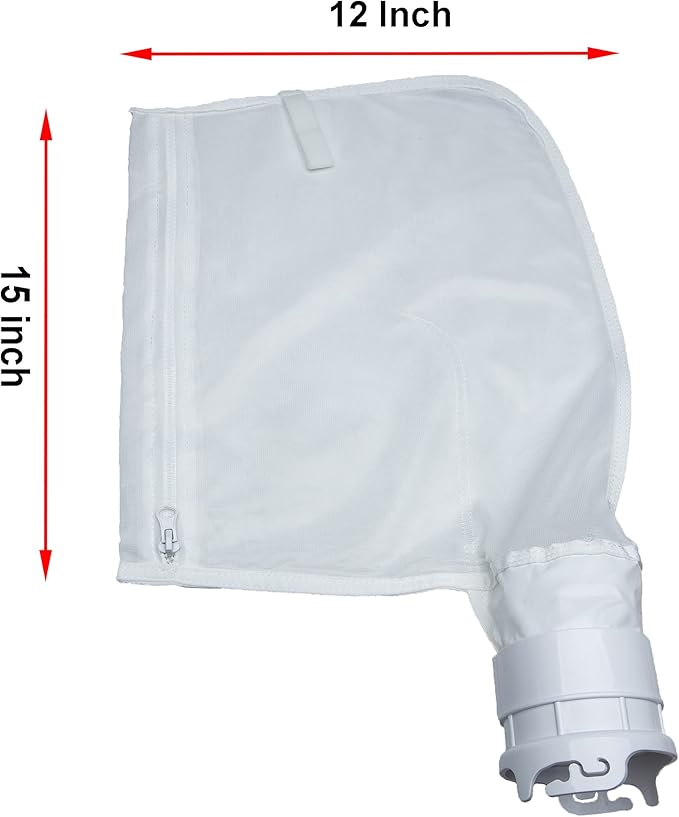 ATIE Pool Cleaner Fine Mesh Bag with Zipper Enclosure, Compatible with Pentair Kreepy Krauly Legend, Platinum, Letro Pool Cleaners Debris Bag 360002 and EU16 Bag